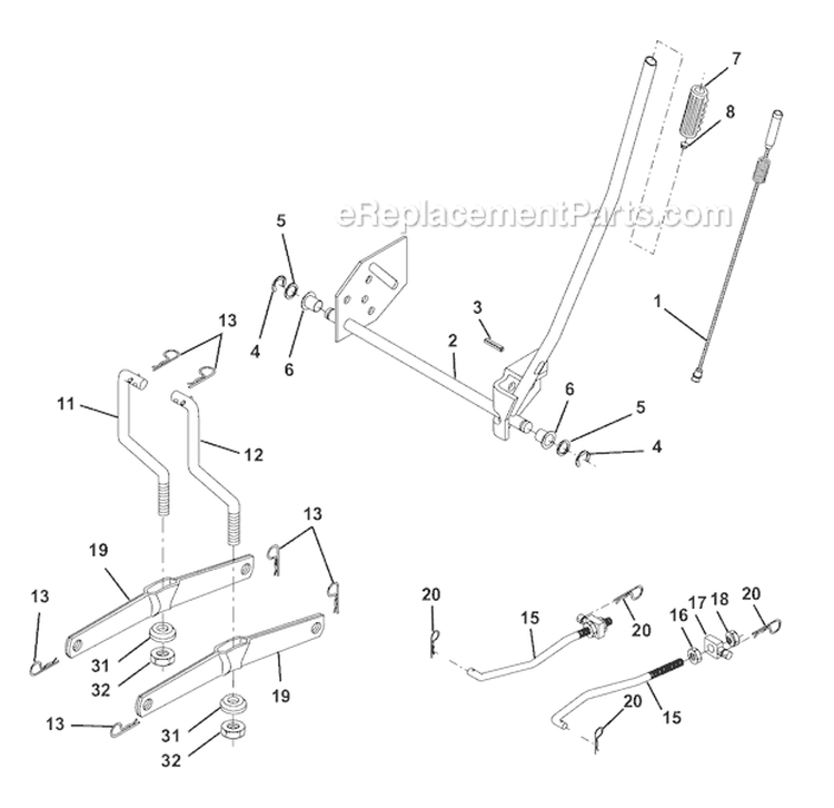 Page I Diagram and Parts List for WE16542D  Weed Eater Lawn Tractor